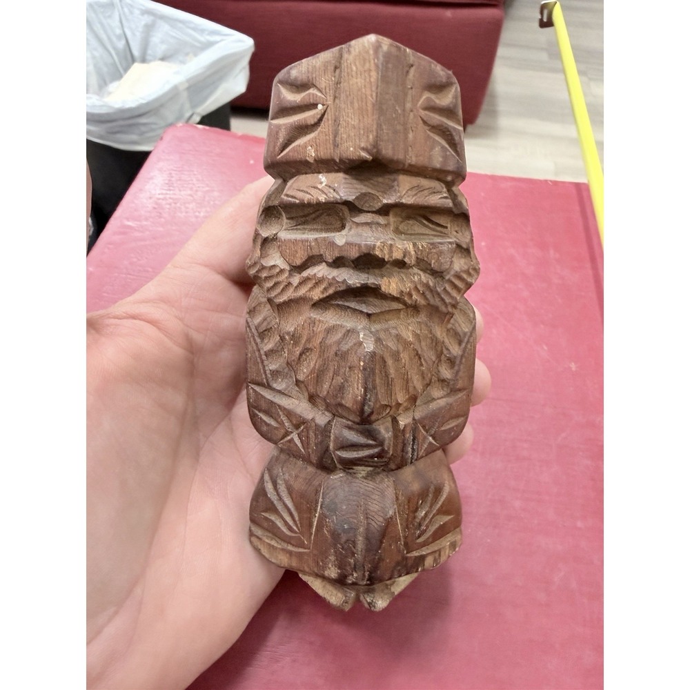 Antique‎ Hokkaido Ainu Hand Carved Kokeshi Doll Vintage 5in